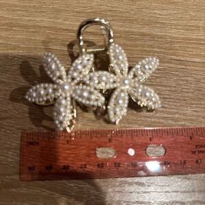 Elegant Gold and Pearl Flower Earrings